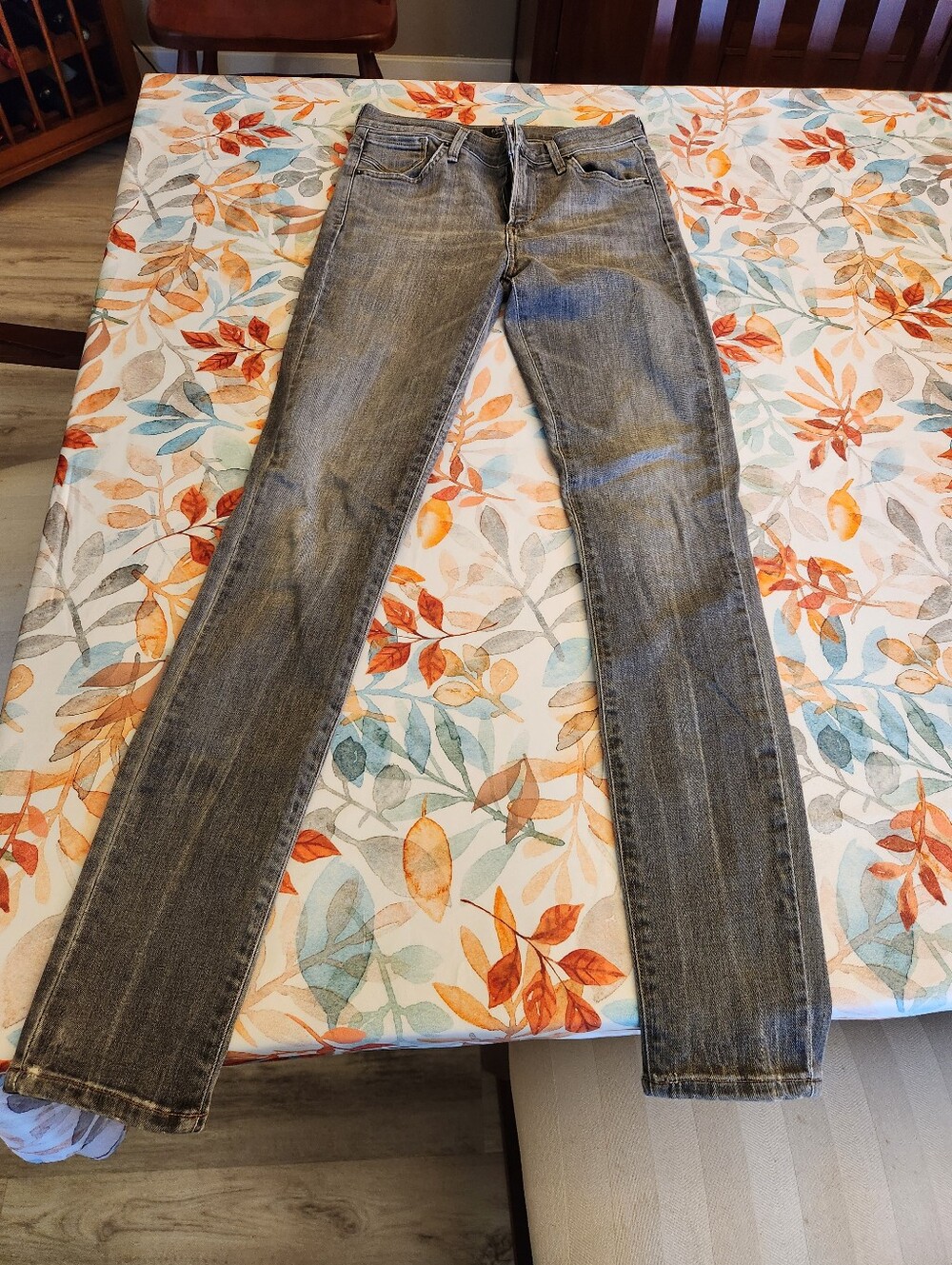 A Gold E Classic Women's Slim Straight Jeans - BlueGray - Size 25